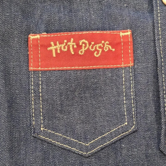 Vintage Kids Girls Boys Denim Blue Jean Vest Cowboy Cowgirl Western Costume Sz 4 - Picture 2 of 6